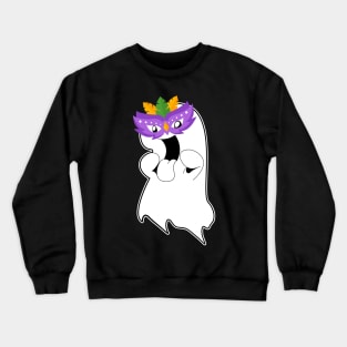 Mardi Gras Halloween Ghost Crewneck Sweatshirt